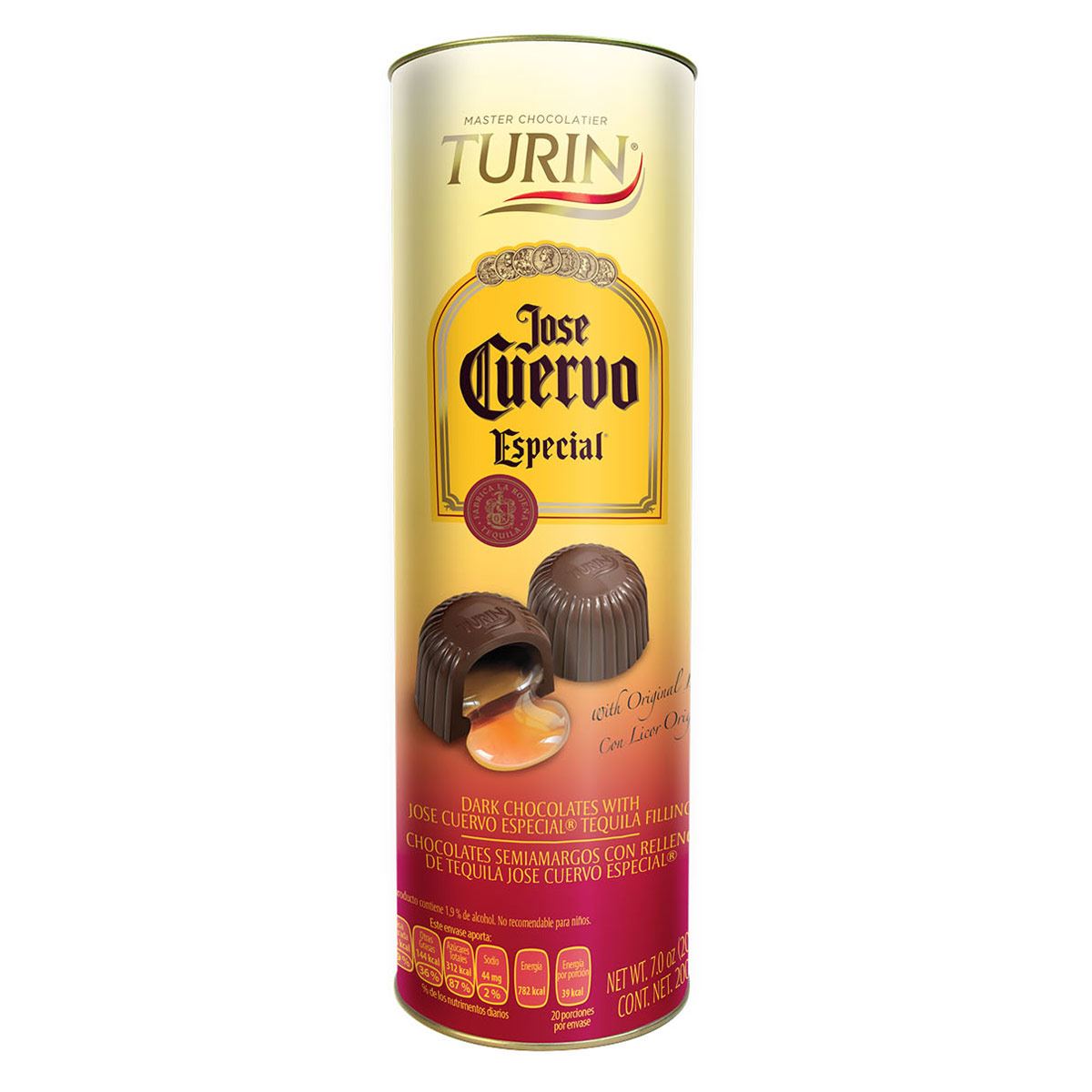 Tubo de Chocolates Jose Cuervo Especial 200 g Turin