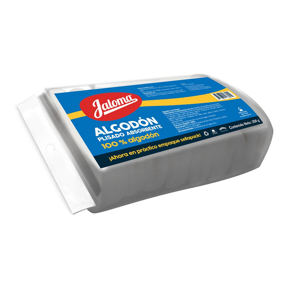Algodón absorbente plisado 200 gr.