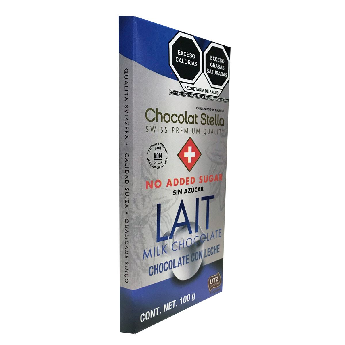 Chocolate Stella Leche Sin Azúcar 100 grs