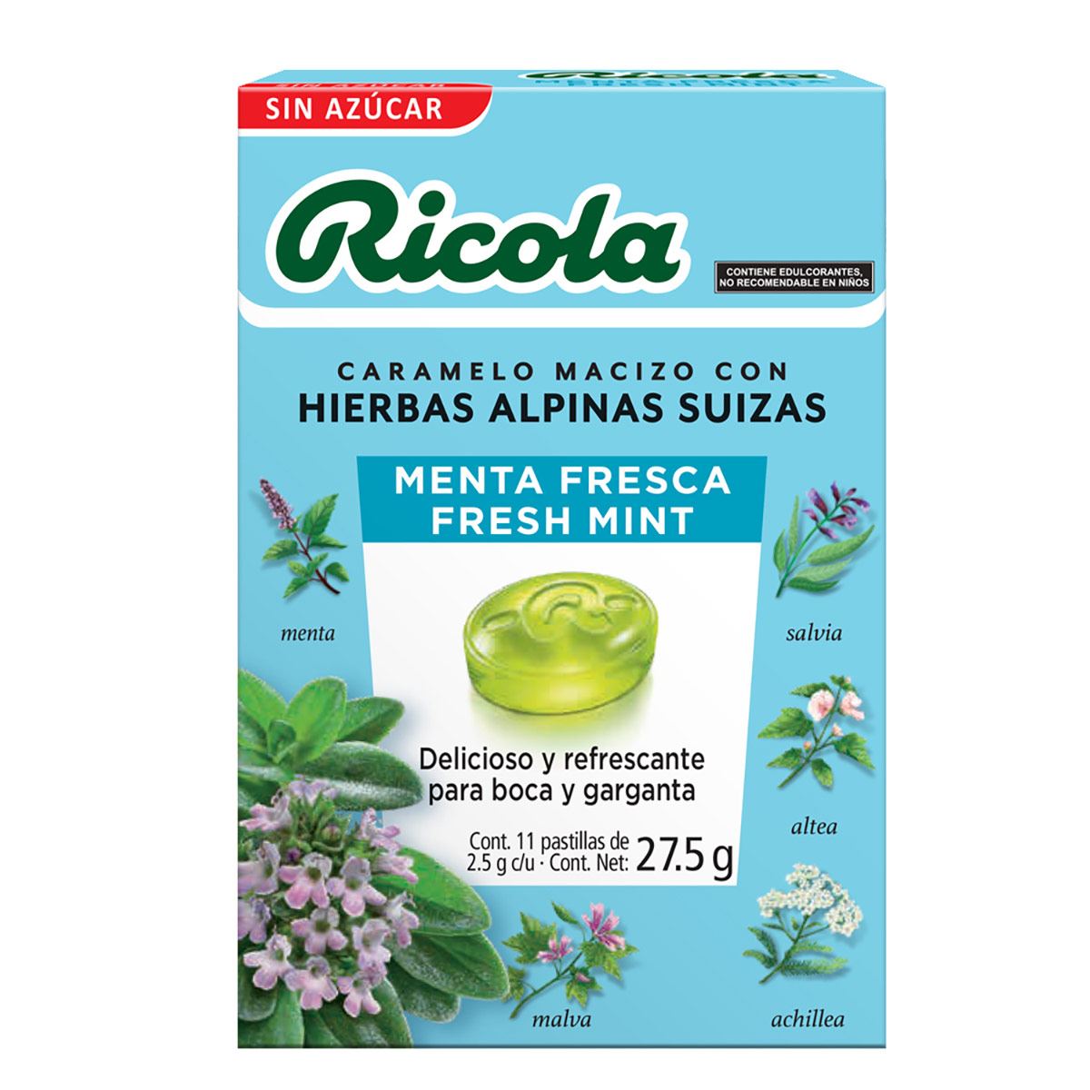 Ricola Menta fresca sin azúcar 27.5g