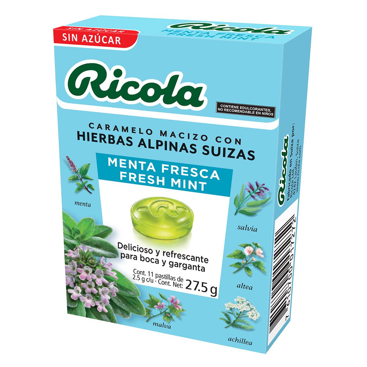 Ricola Menta fresca sin azúcar 27.5g