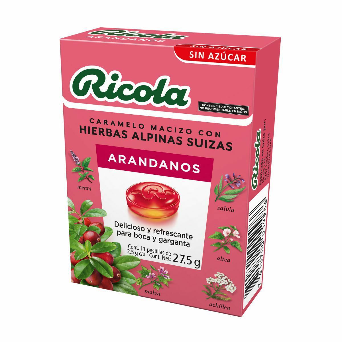 Ricola Arándanos sin Azucar 27.5g