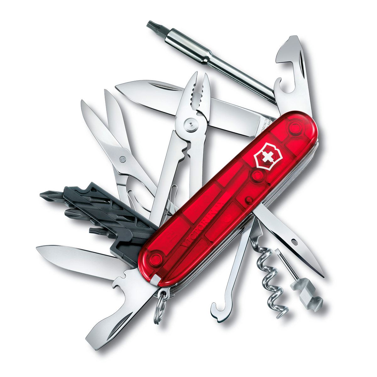 Cyber Tool M Roja Victorinox Transparente 32 Usos