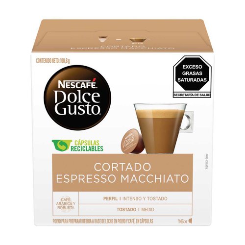 Cápsulas Cortado Espresso Macchiato Nescafé Dolce Gusto
