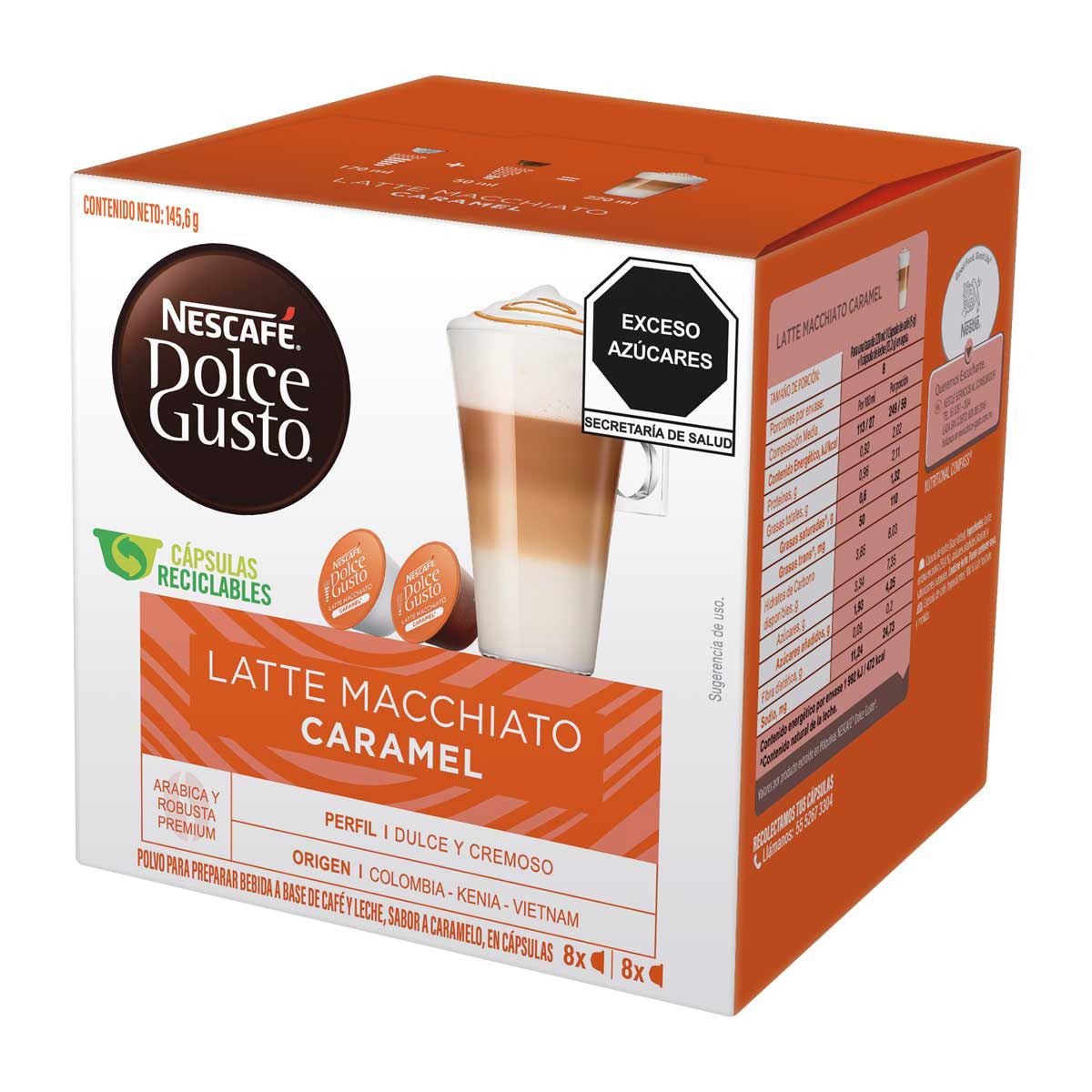 Cápsulas monodosis  Nescafé Dolce Gusto Magnum Café Leche, Robusta, 30  Unidades