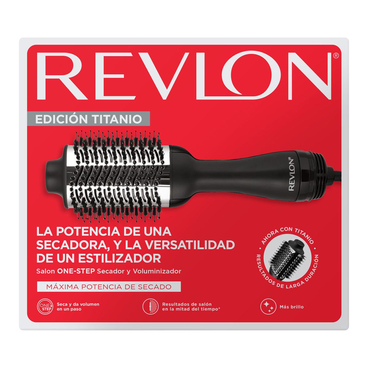 One-step secador y  voluminizador titanium revlon salón