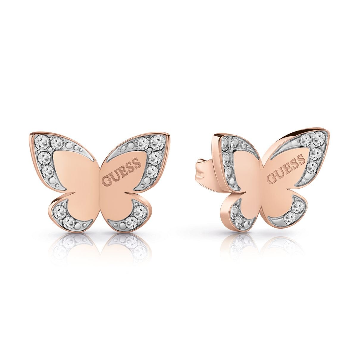 Aretes GUESS Love butterfly Oro Rosa