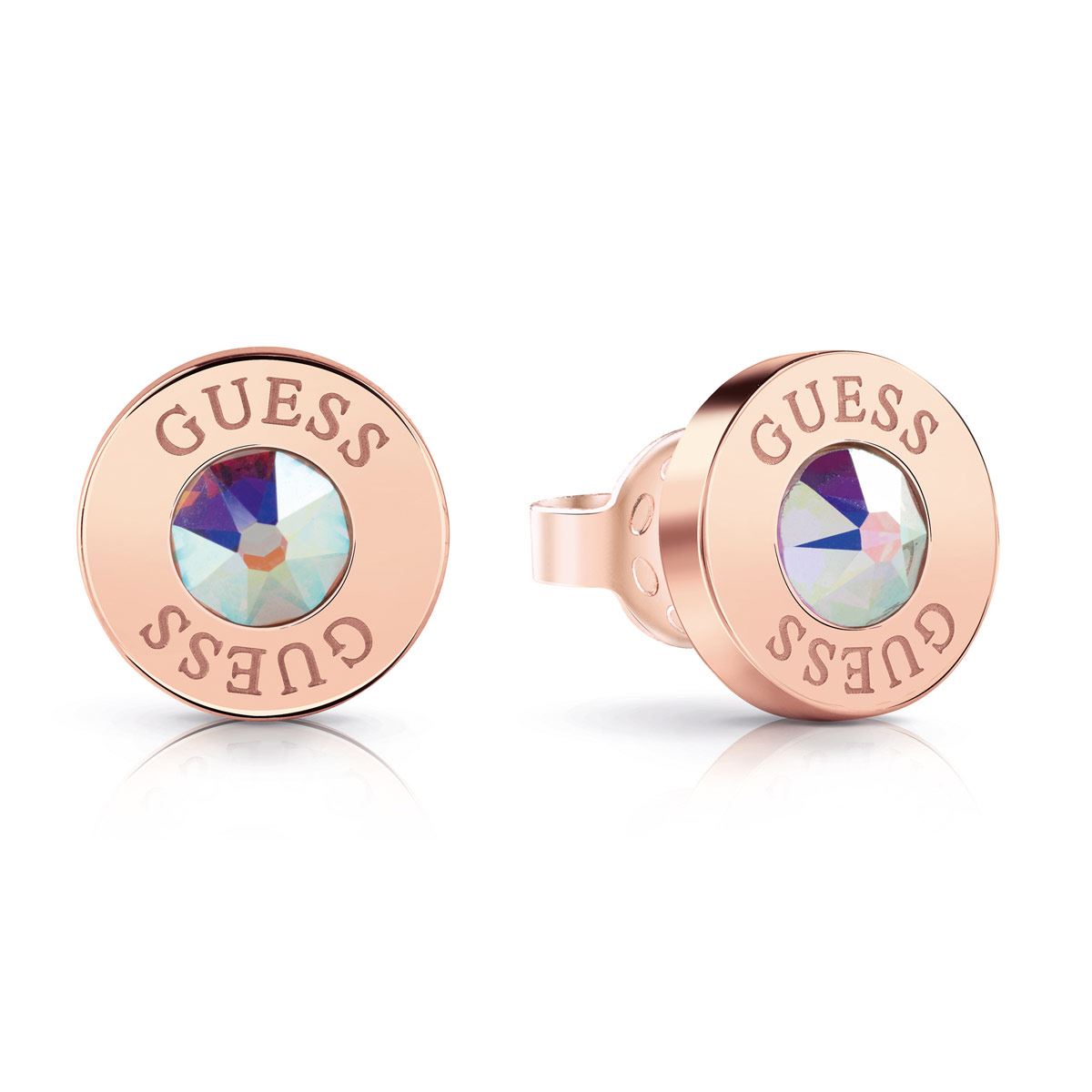Aretes GUESS Shiny crystals Oro Rosa