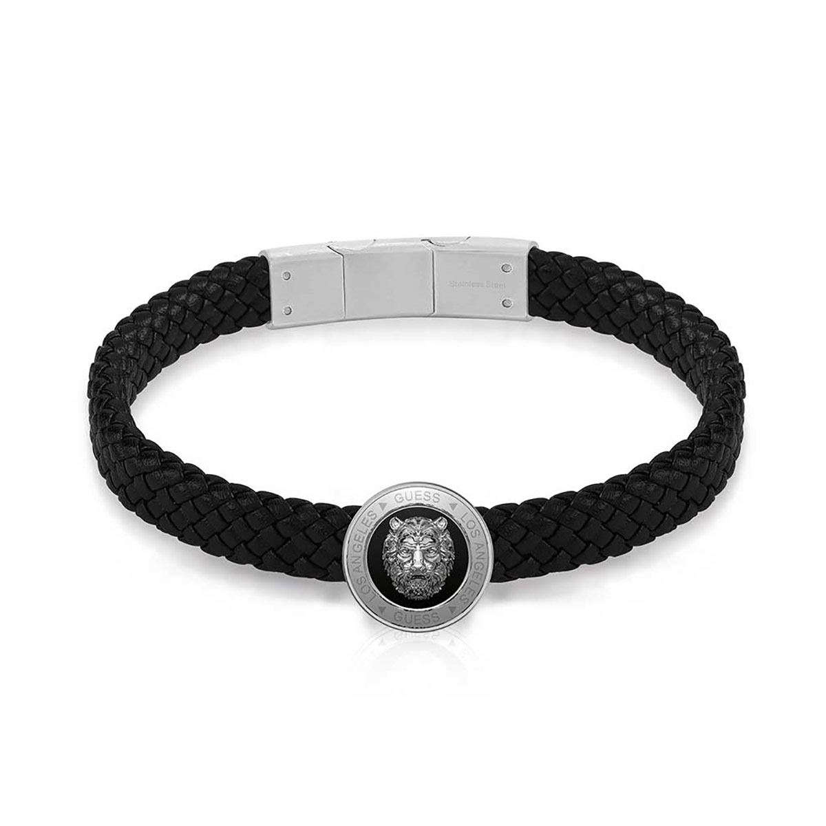 Bracciale Uomo GUESS Lion King In Pelle E Oro – JUMB03013JWYGT-U