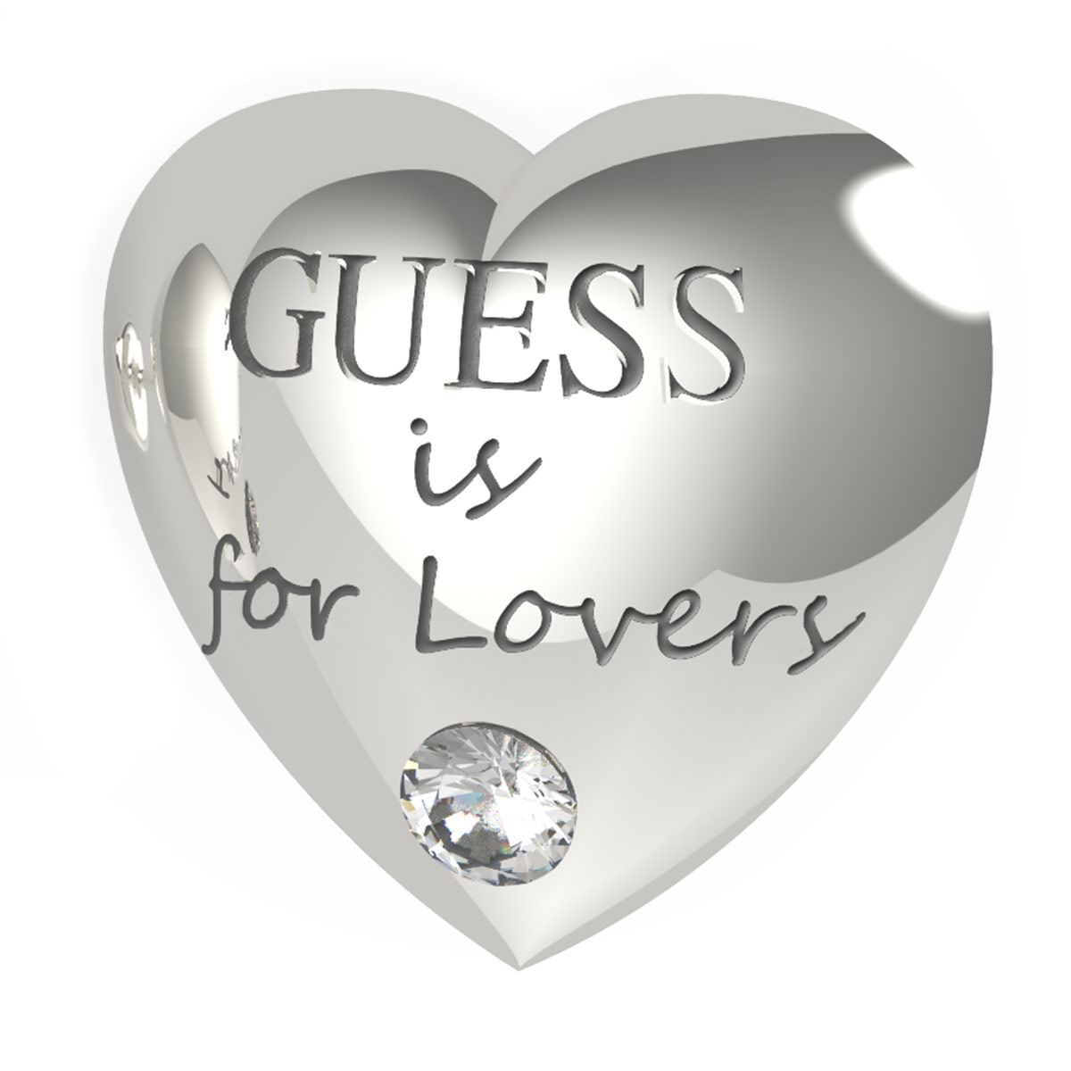 Aretes Guess Is For Lovers Color Plata