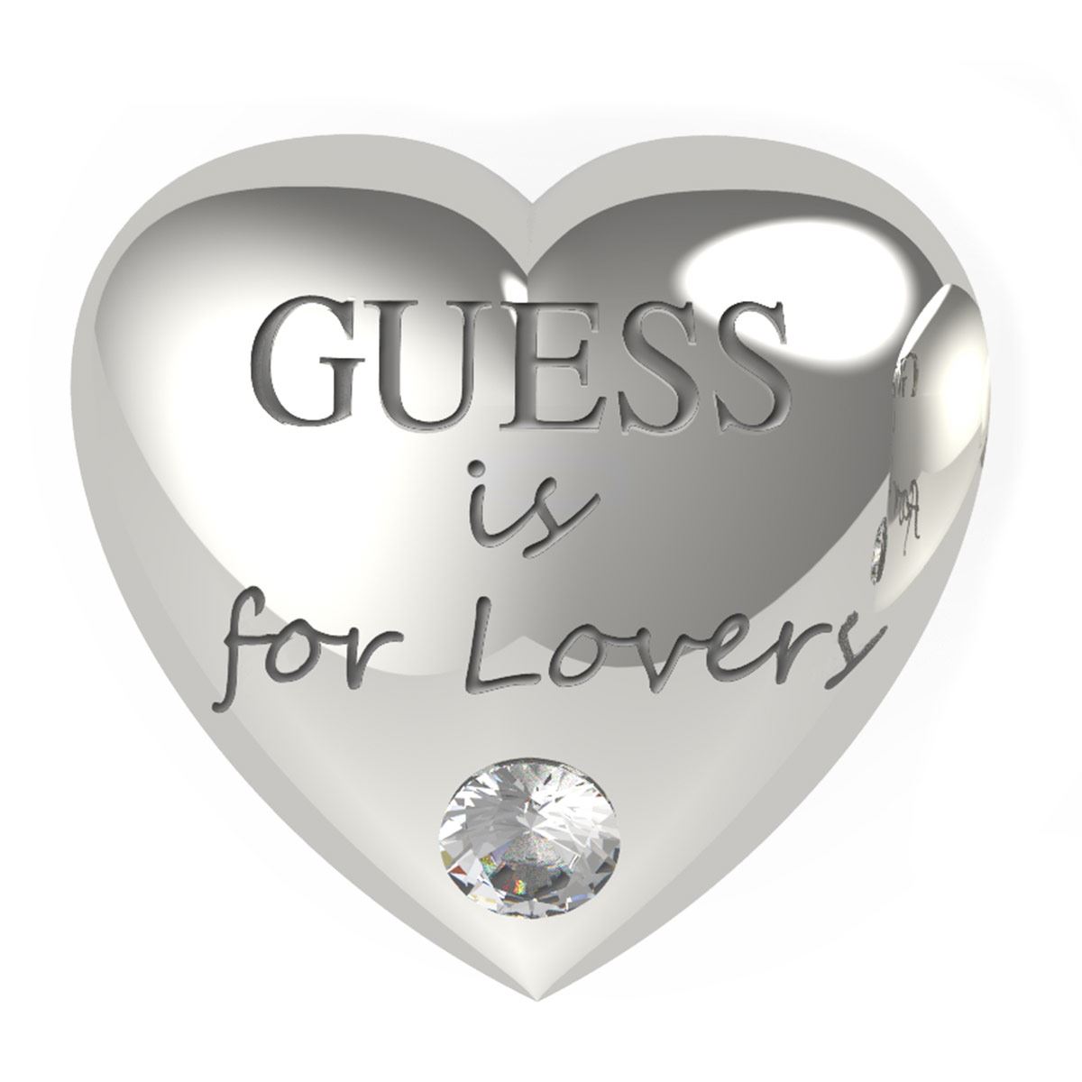 Aretes Guess Is For Lovers Color Plata