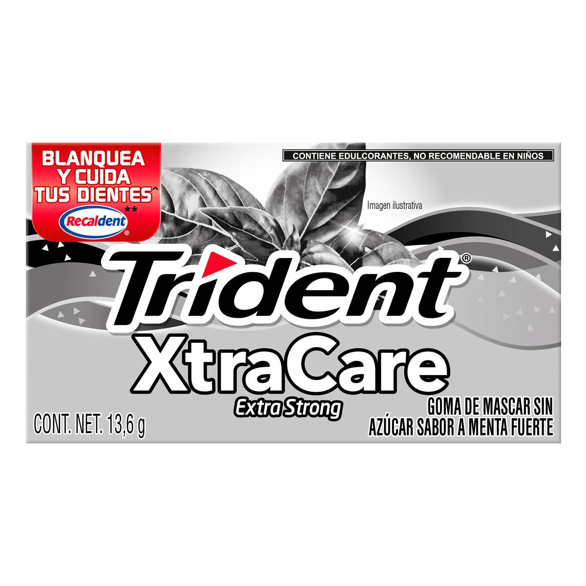 Chicles Trident Xtracare Menta Fuerte