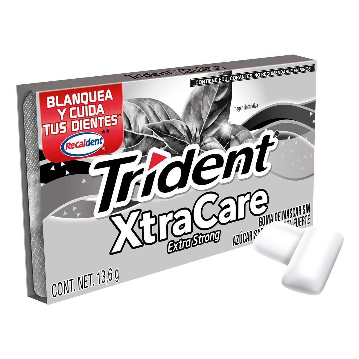 Chicles Trident Xtracare Menta Fuerte
