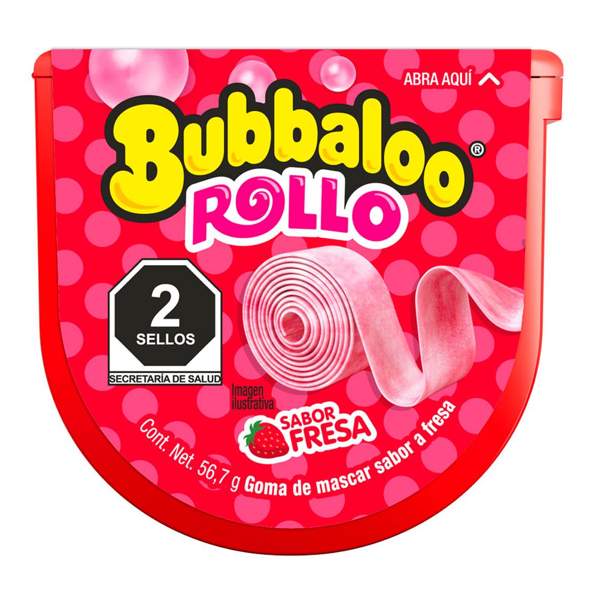 Bubbaloo Rollo Fresa 7g