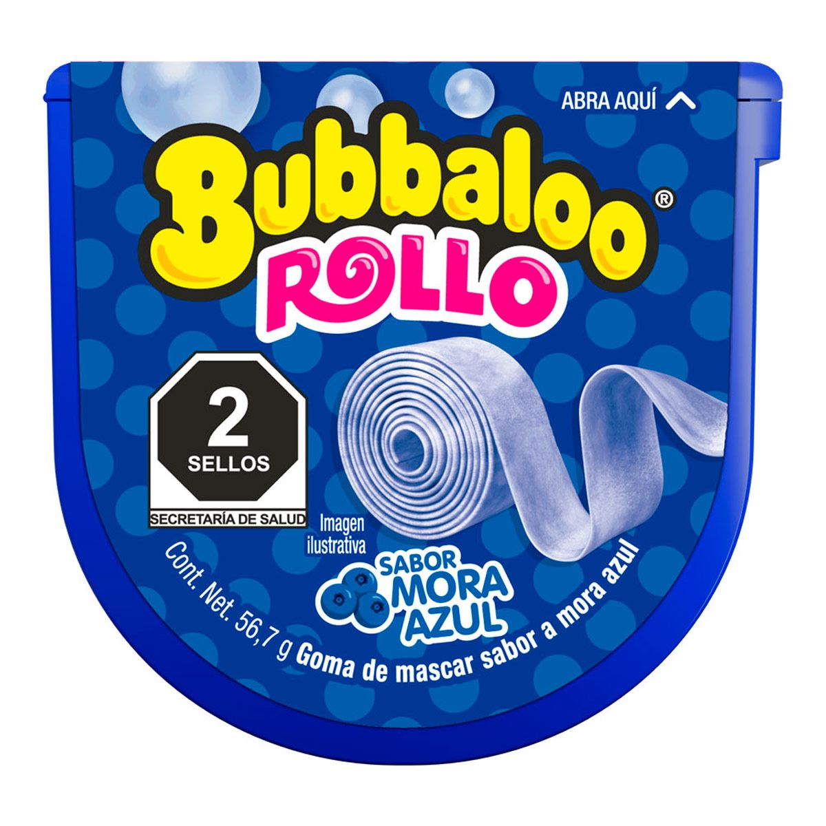 Bubbaloo Rollo Mora Azul 7g