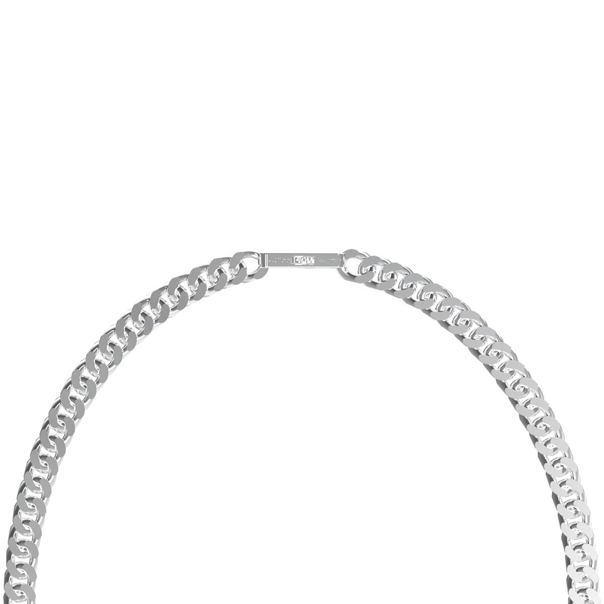 Collar Lion King de Acero Inoxidable en Tono Plateado Guess