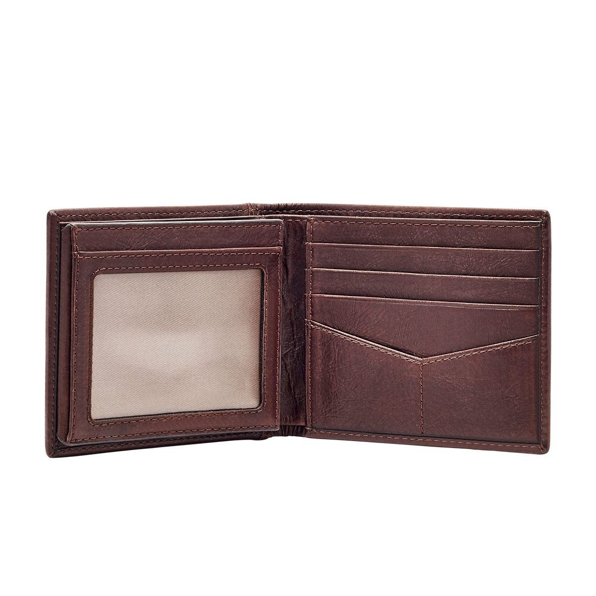Derrick Leather RFID Bifold with Flip ID Wallet - ML3681201 - Fossil