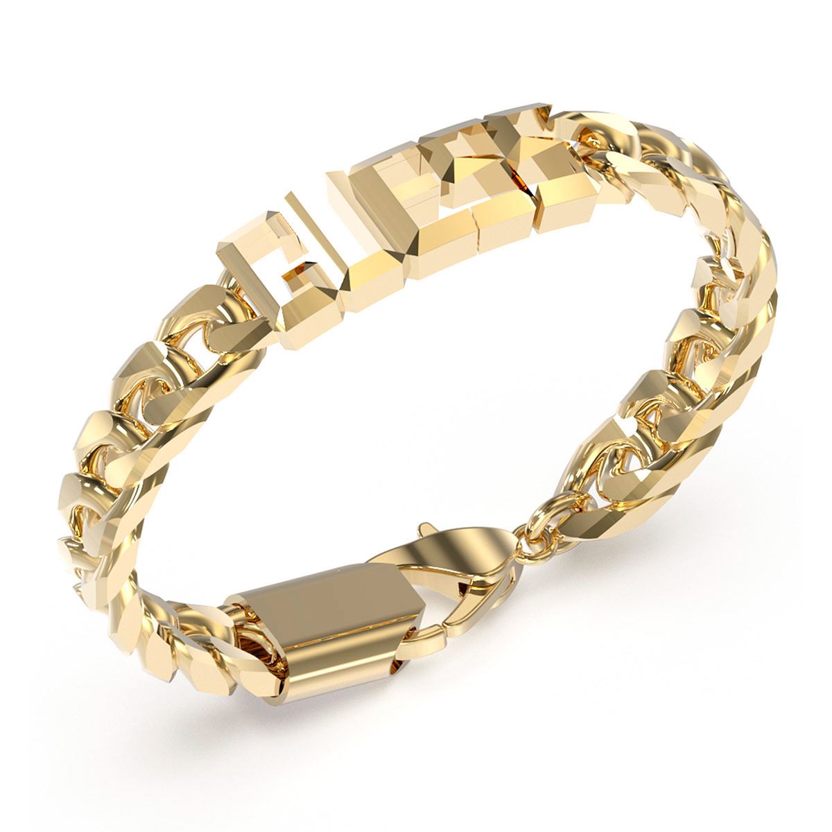 Pulsera Guess Dama Lovely Guess De Acero Inoxidable En Tono Plateado