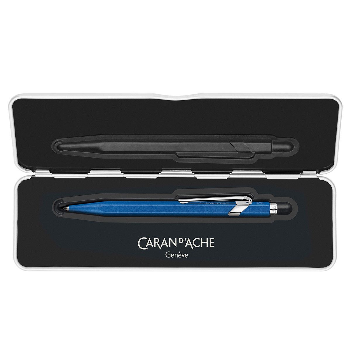 Caran d'Ache Penna a sfera 849 Colormat-x, colore turchese con custodia, 0849.681