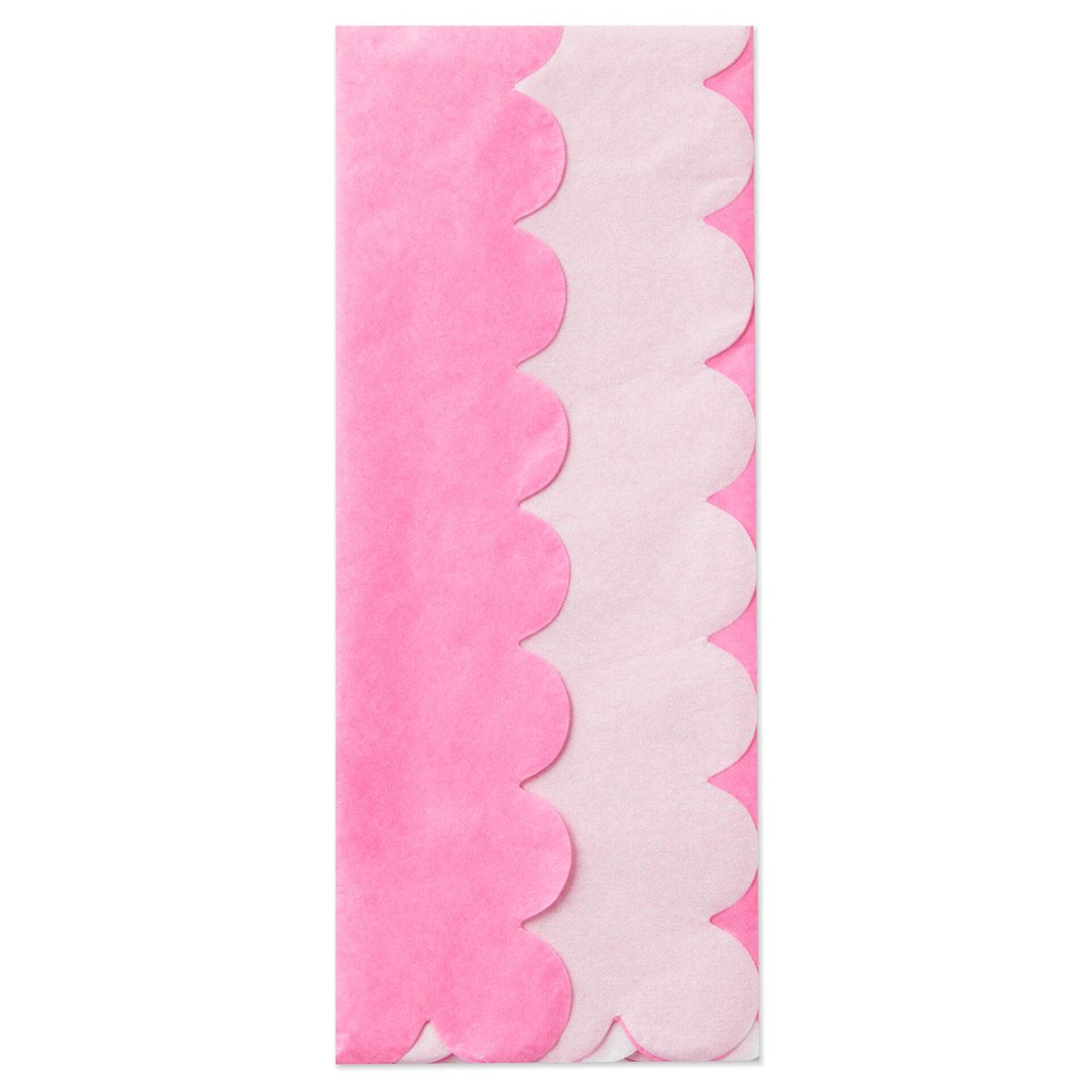 Paquete 2 papeles seda ondulado rosa y blanco 4 hojas