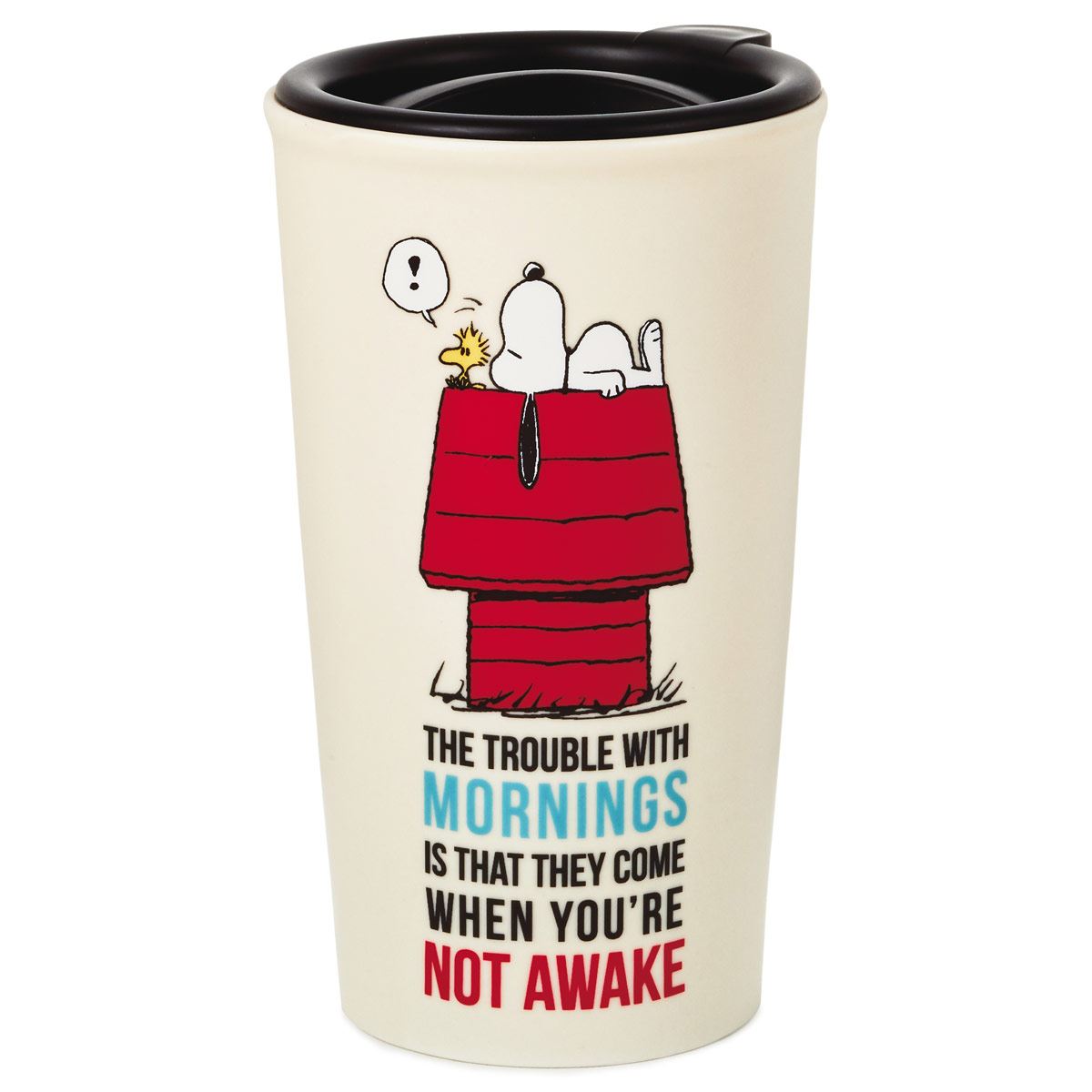 Peanuts® Taza Snoopy not awake travel