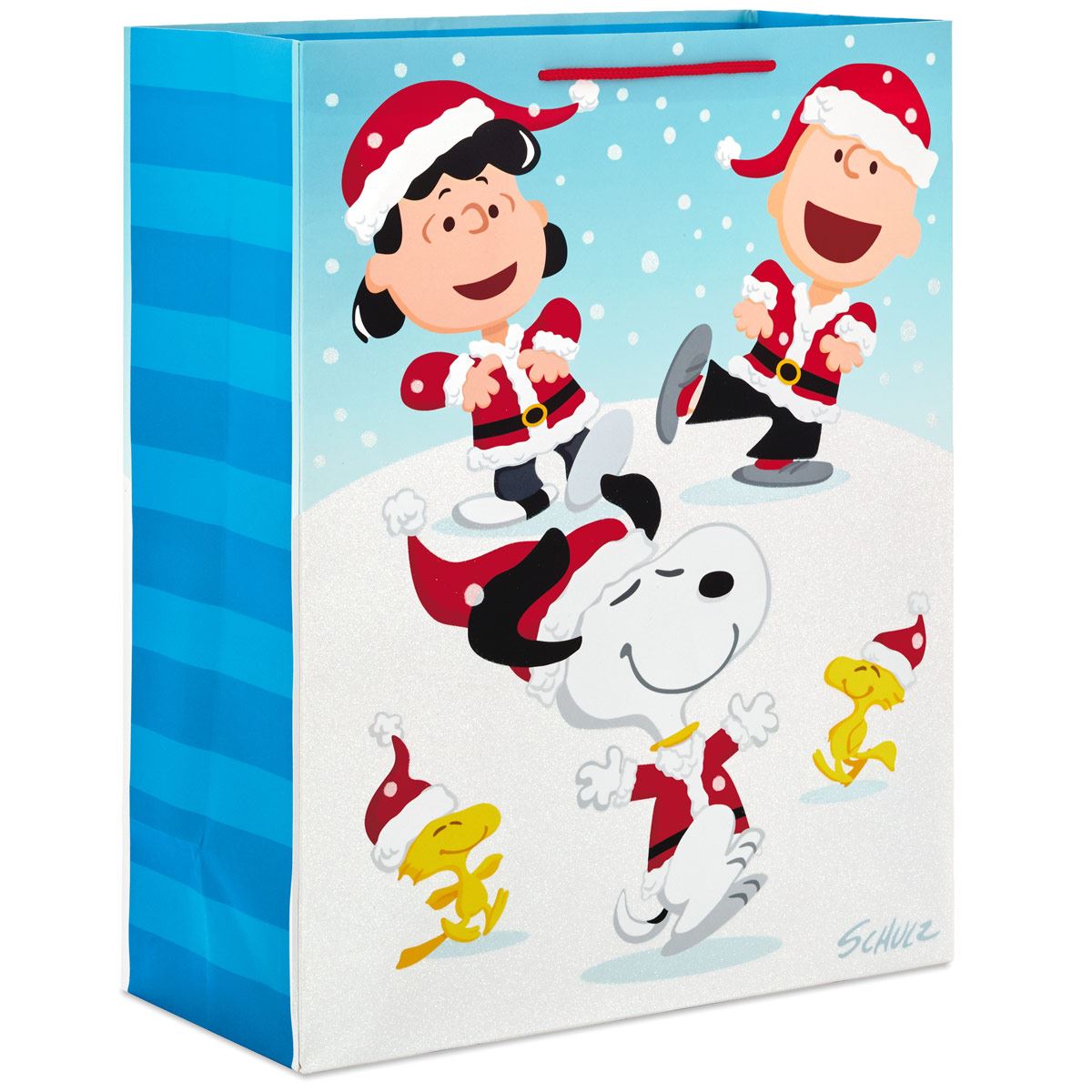  Bolsa grande de regalo Hallmark de Snoopy, de 33cm, para  Navidad, con papel de seda (Snoopy sobre caseta de perro) para niño,  nietos, etc. : Todo lo demás