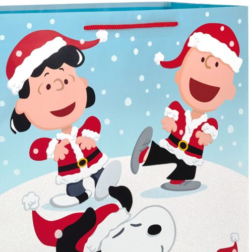 Bolsa de Navidad Peanuts® Santa Snoopy y amigos Hallmark