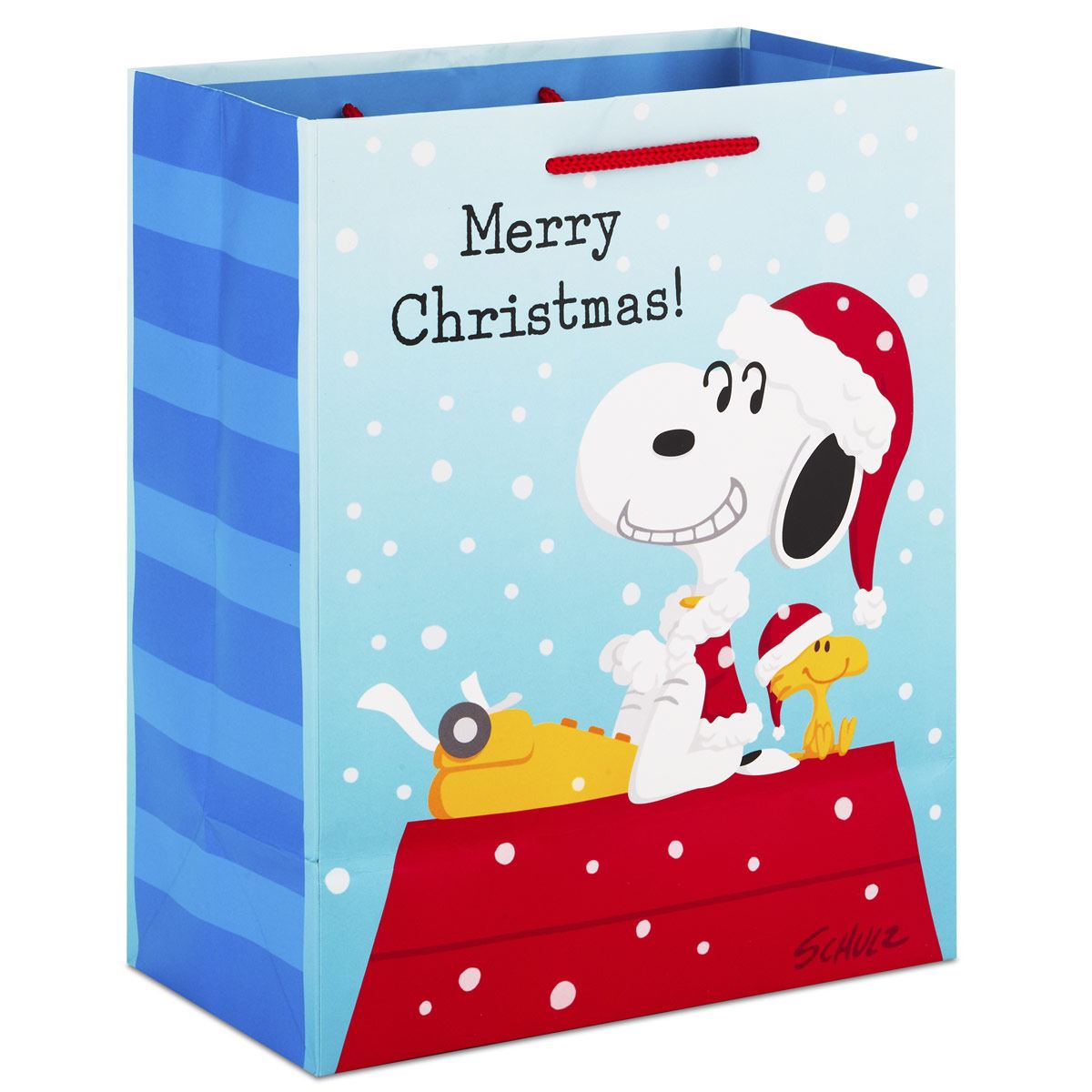 Bolsa de regalo de Navidad Peanuts® Santa Snoopy Hallmark