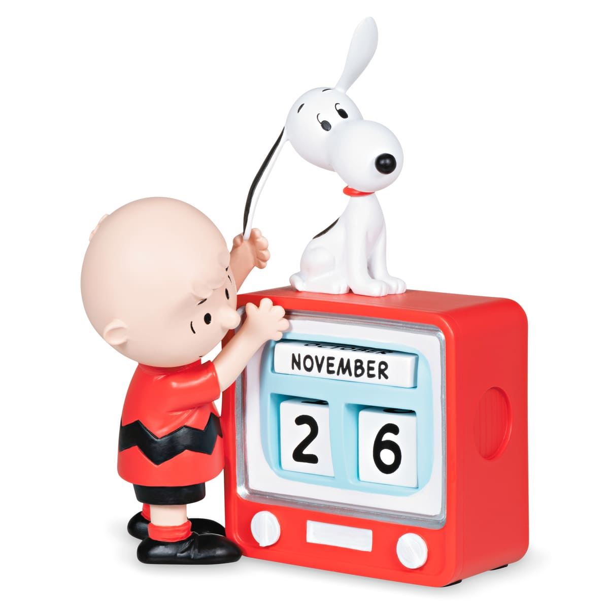 Calendario Perpetuo de TV con Figuras de Snoopy y Woodstock