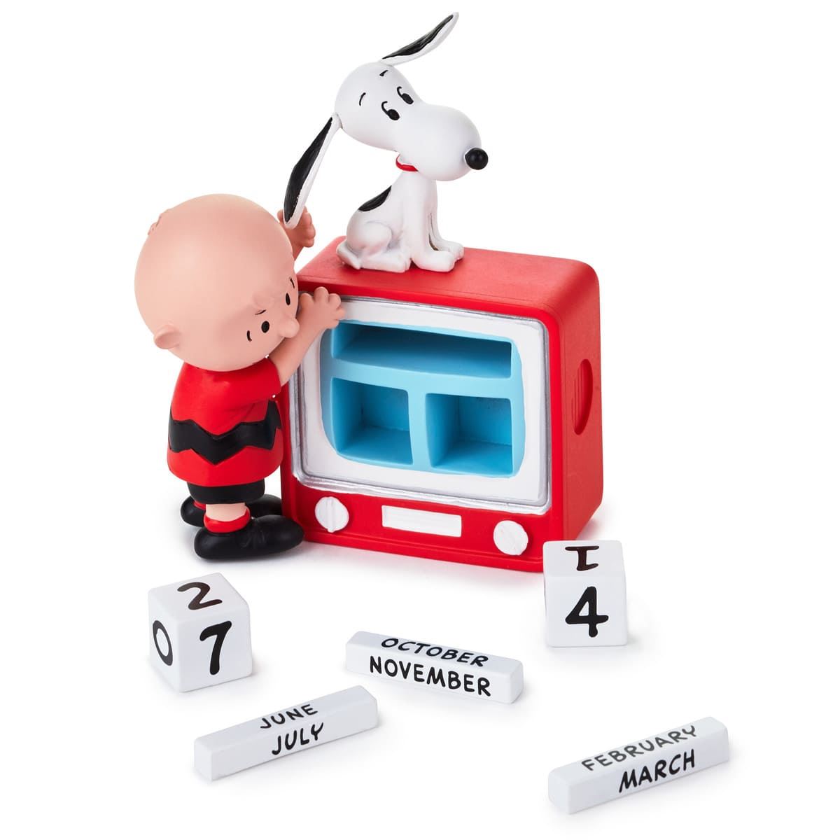 Calendario Perpetuo de TV con Figuras de Snoopy y Woodstock