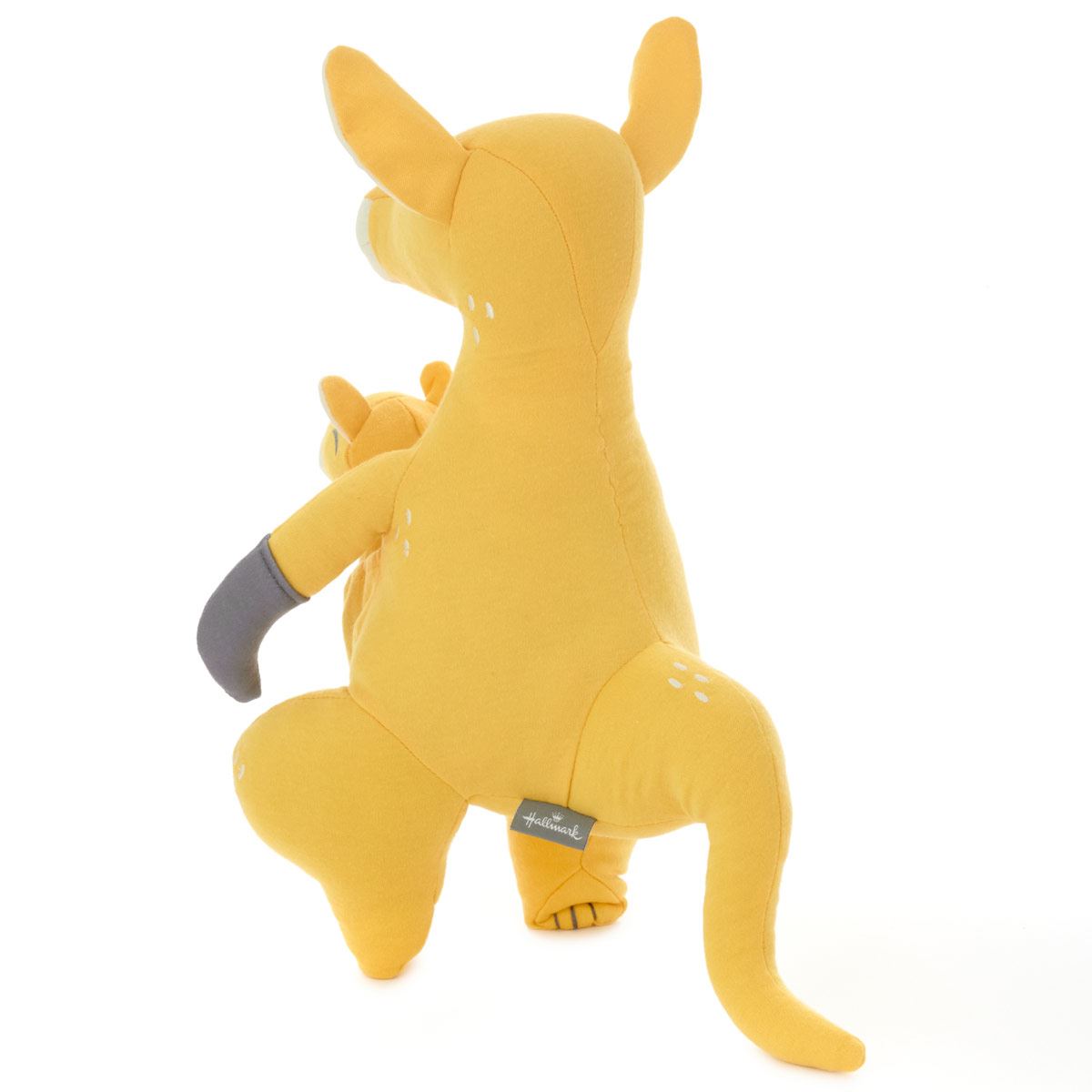 Peluche sonajero de canguro con bebe