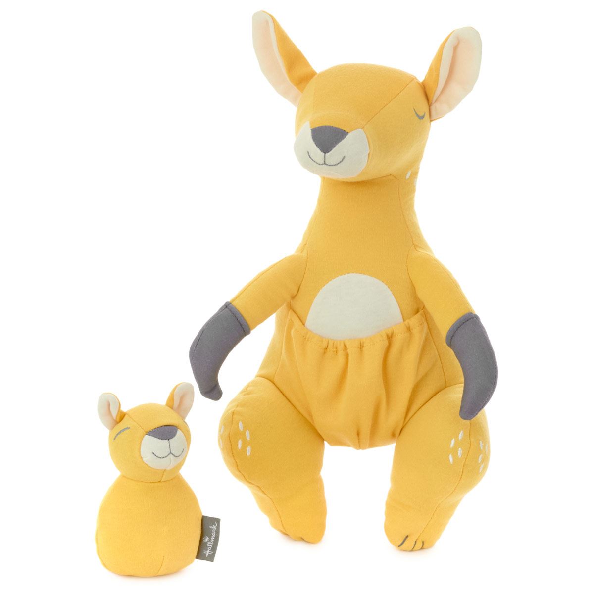 Peluche sonajero de canguro con bebe