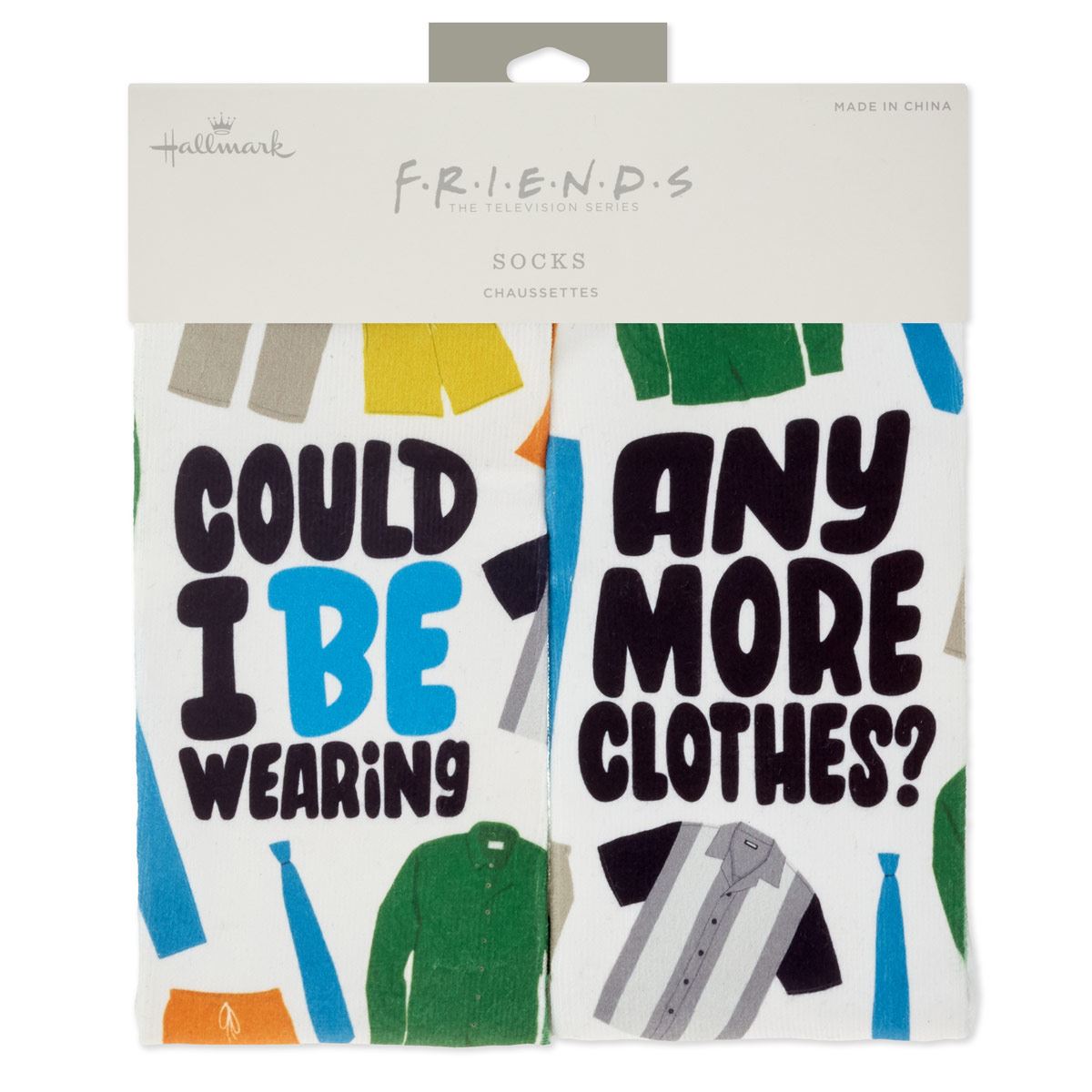 Calcetines Con Estampado De Prendas Masculinas Friends