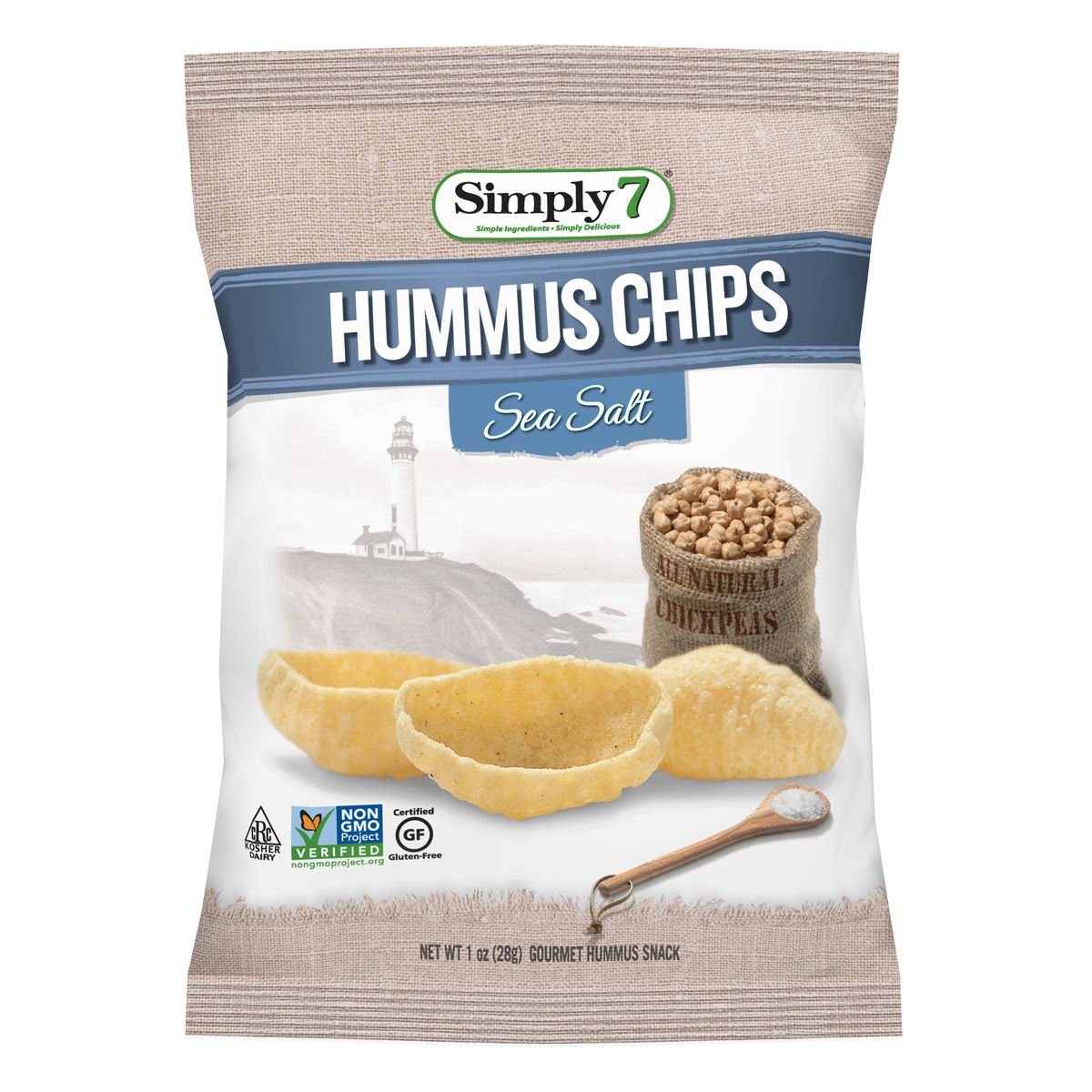 Papas Hummus Sea Salt 28 gramos Simply 7