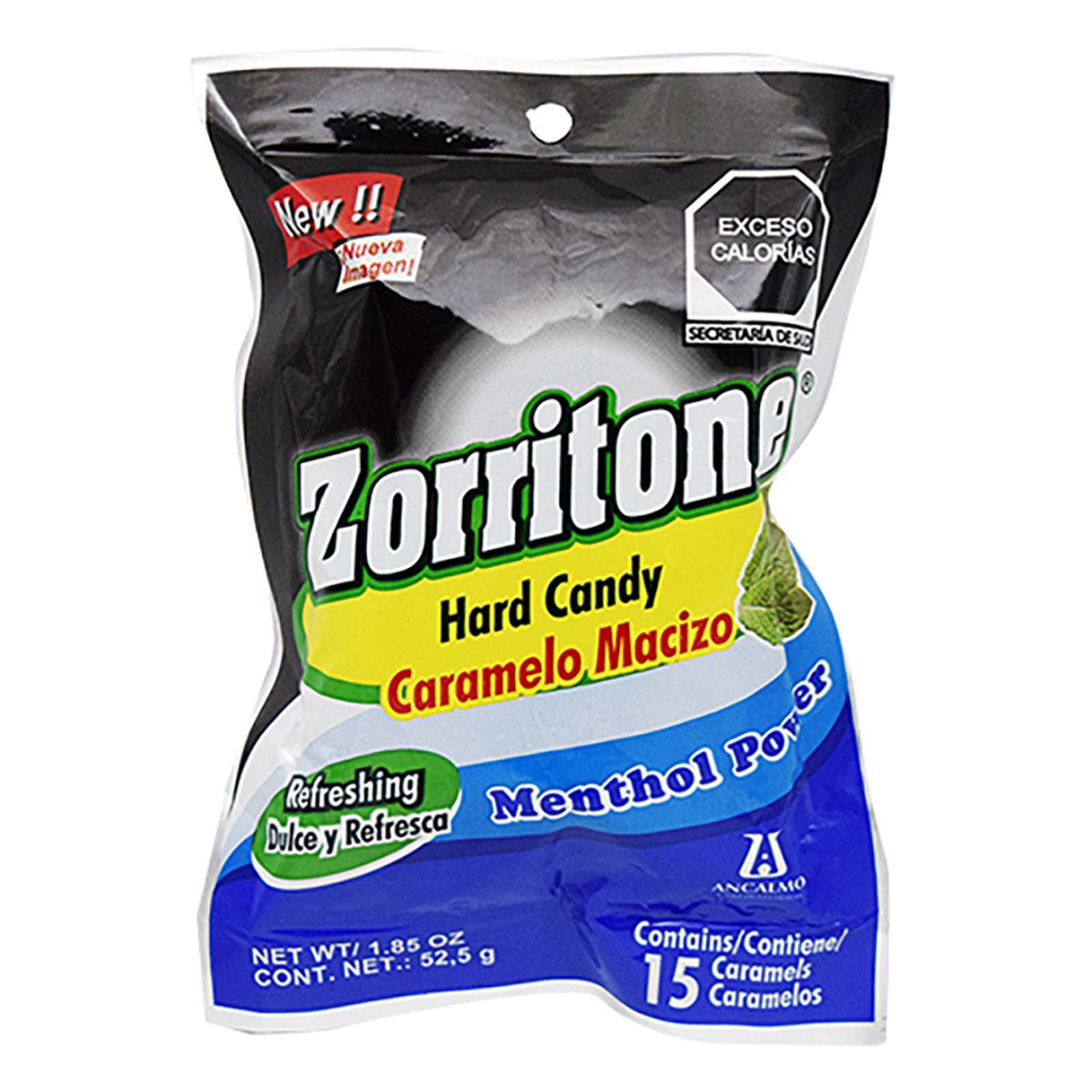 CARAMELO ZORRITONE MENTHOL POWER 15 CARAMELOS BOLSA