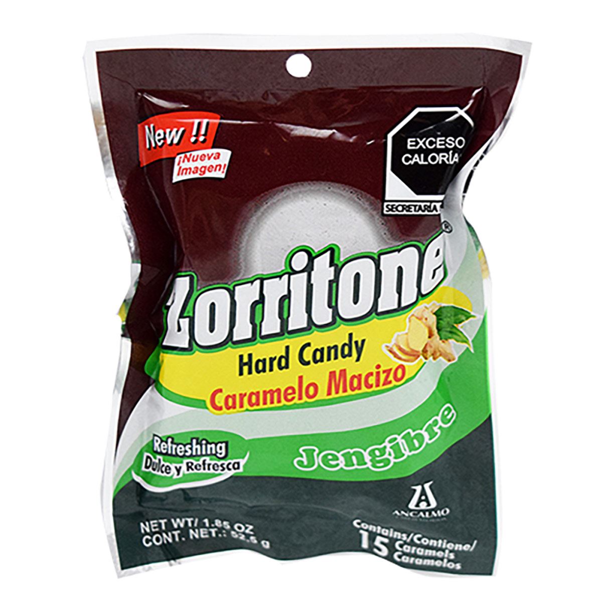 CARAMELO ZORRITONE JENGIBRE 15 CARAMELOS BOLSA