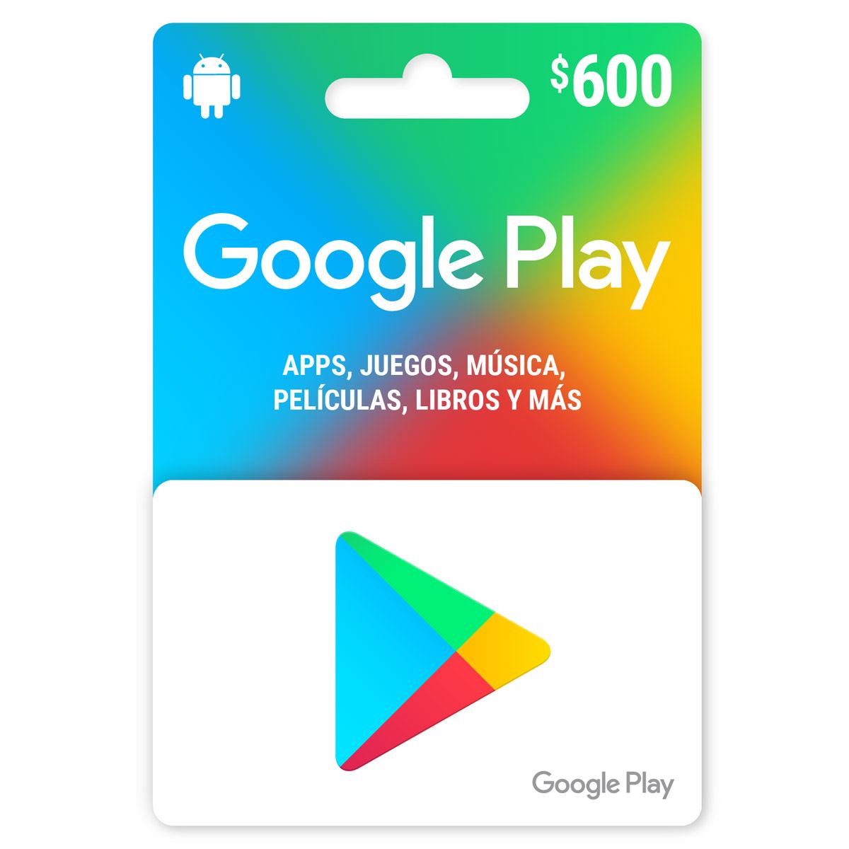 Tarjeta Google Play GCard 600MXN