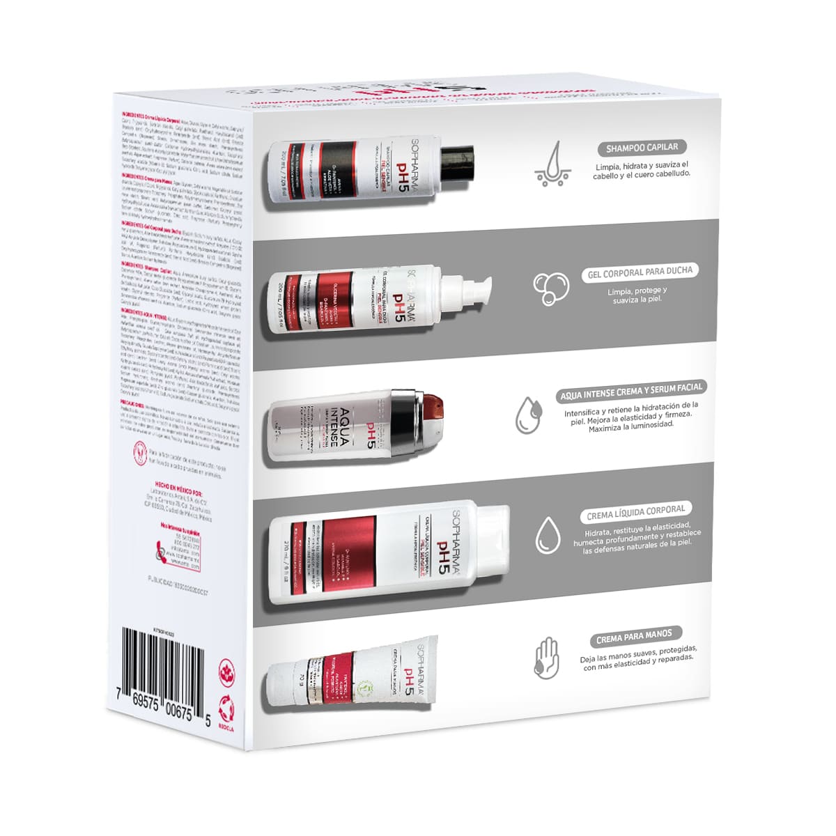 Pack Cuidado Piel Sensible 5pzs Sopharma ph5