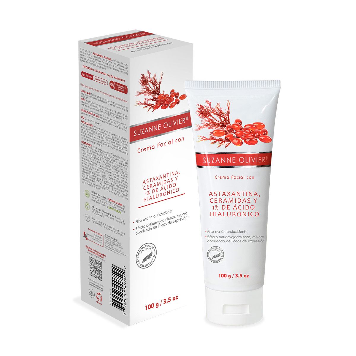 Crema facial con Acido hialuronico y Ceramidas 100g