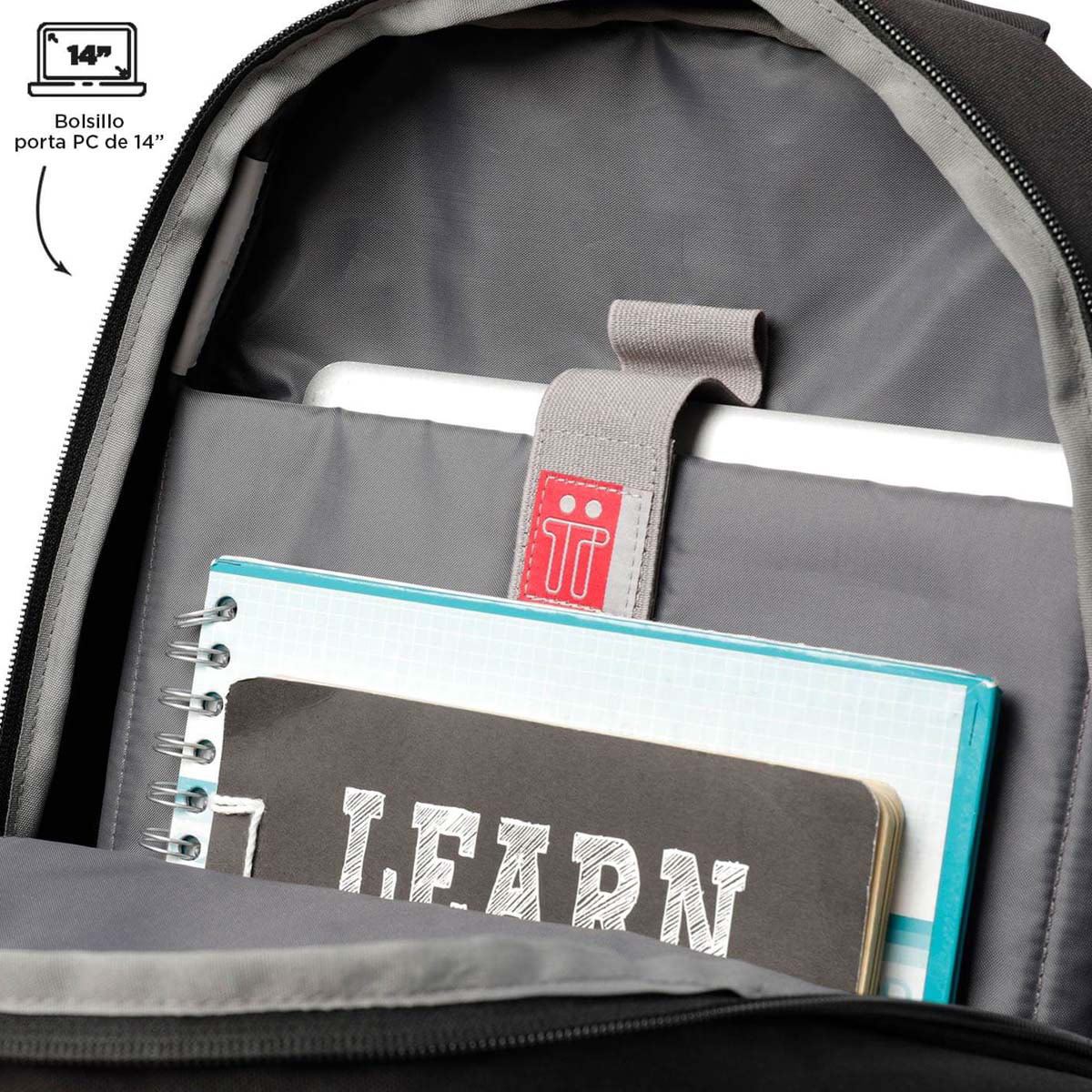 Backpack Negro Ribbony Totto