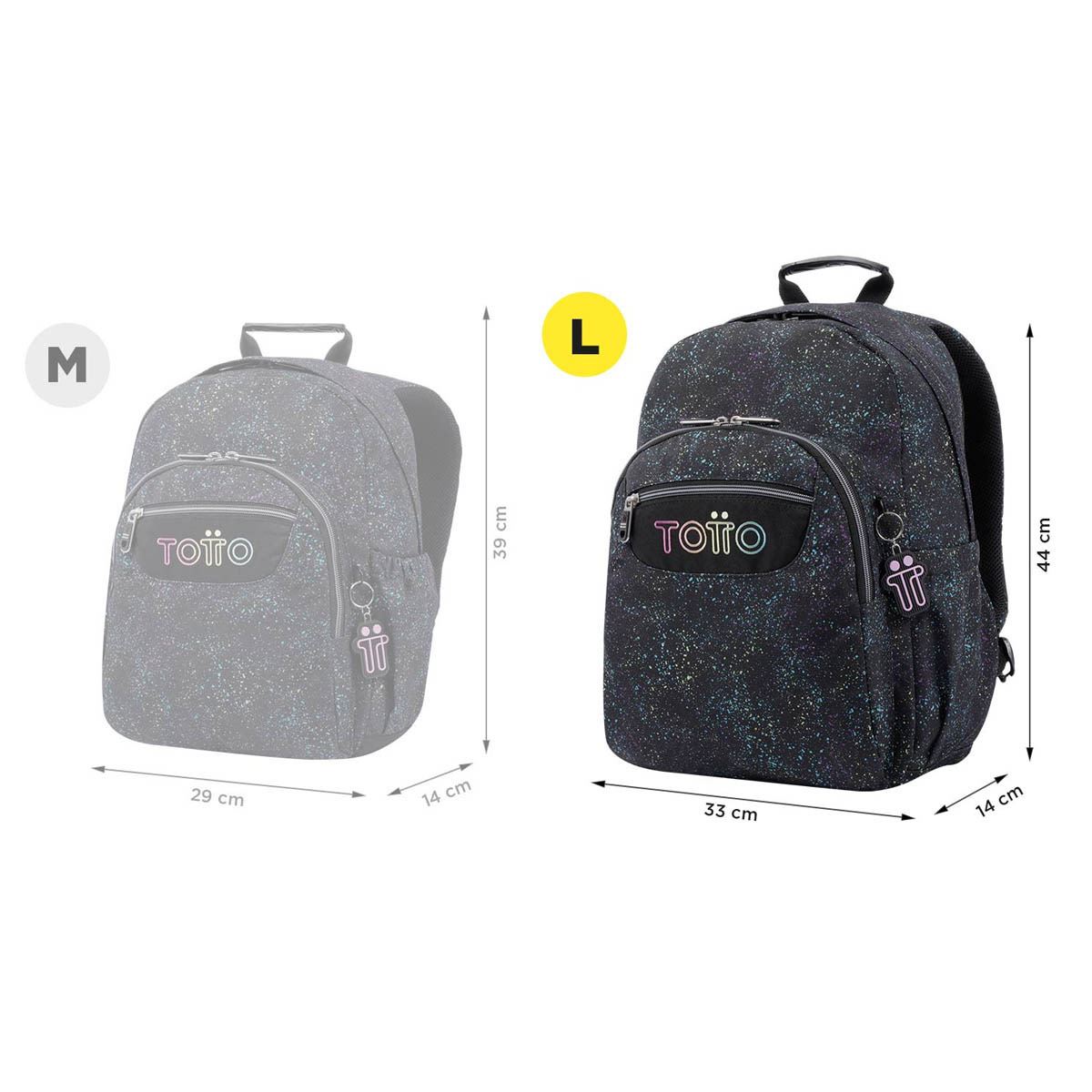 Mochila Negra Salpik Ecole Totto
