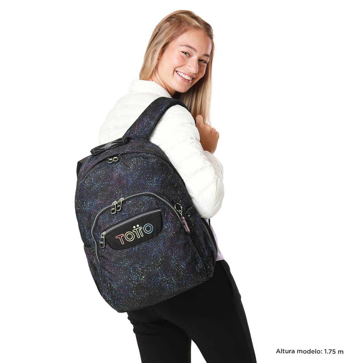 Mochila Negra Salpik Ecole Totto