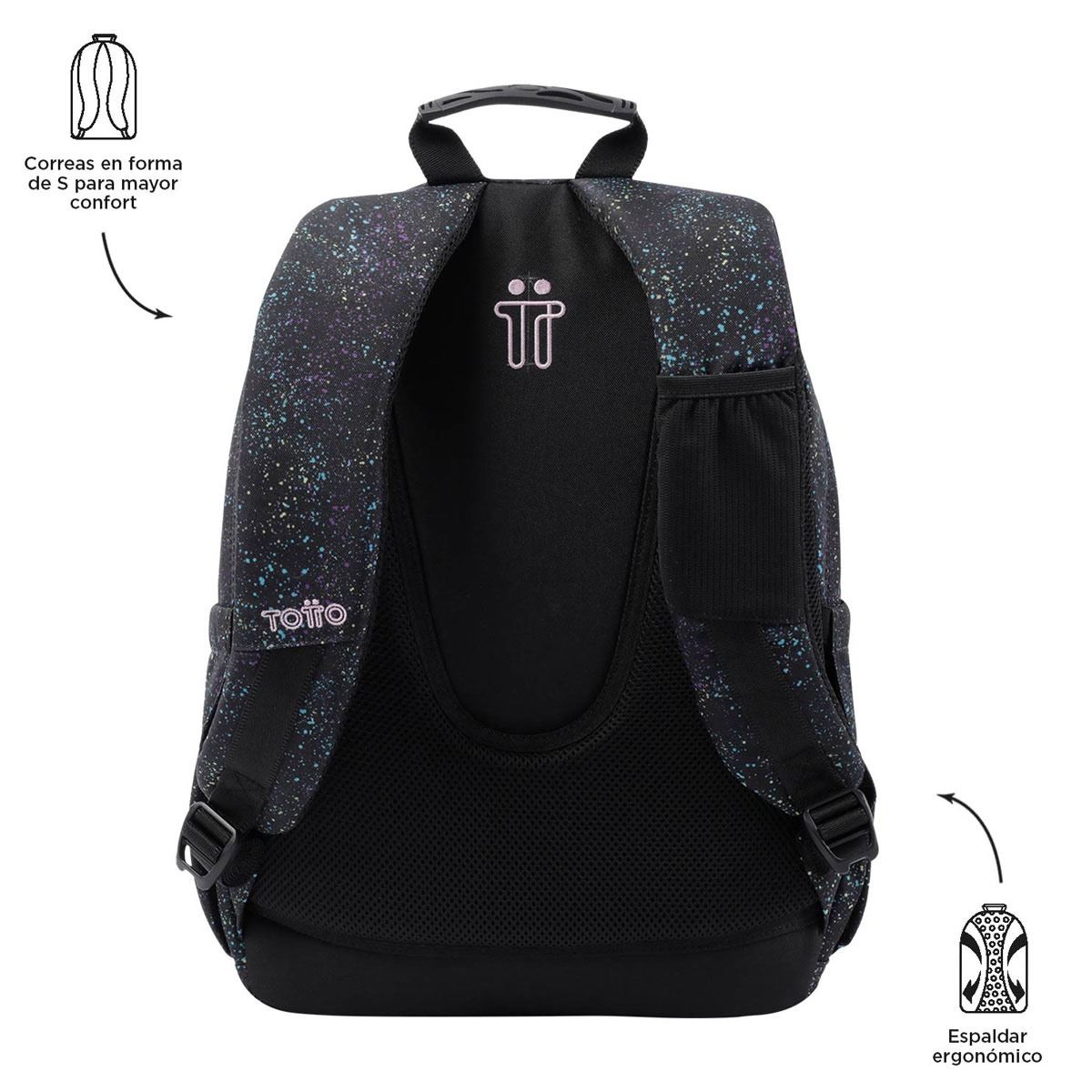Mochila Negra Salpik Ecole Totto