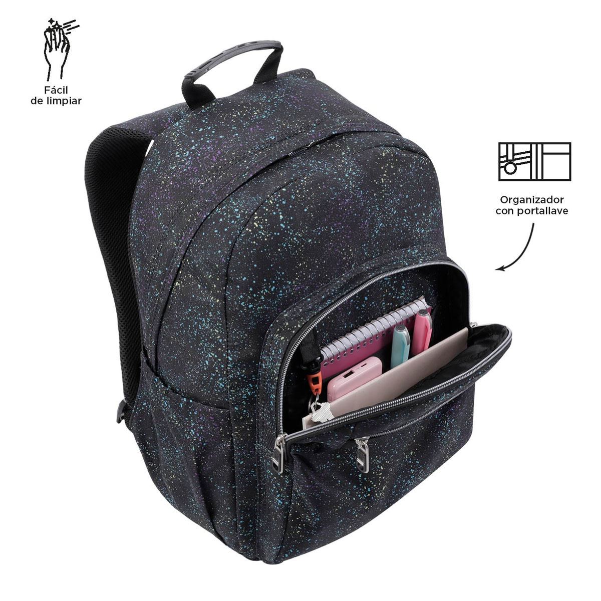 Mochila Negra Salpik Ecole Totto