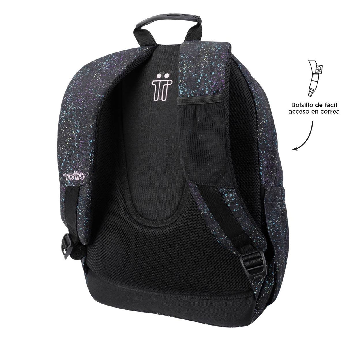 Mochila Negra Salpik Ecole Totto