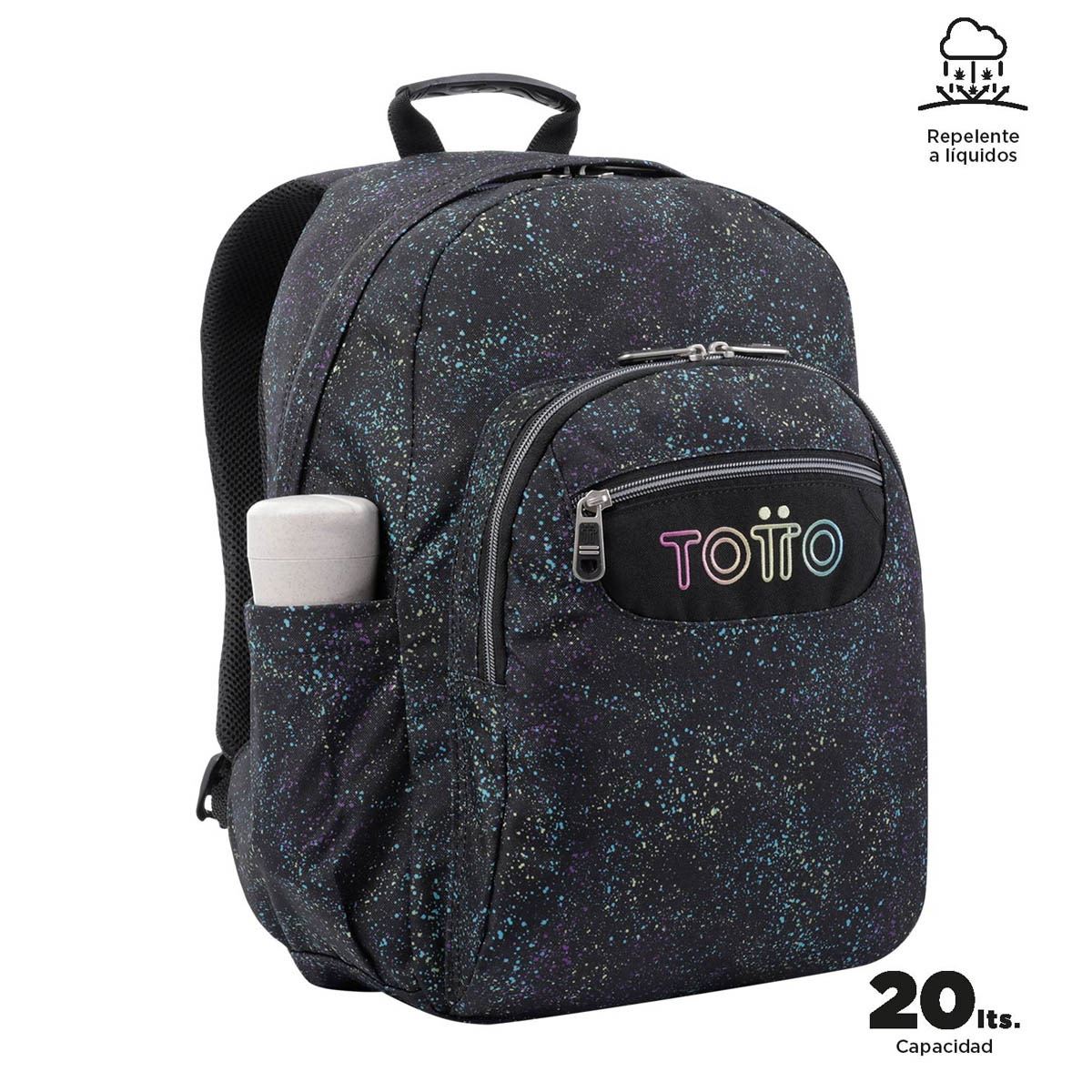 Mochila Negra Salpik Ecole Totto
