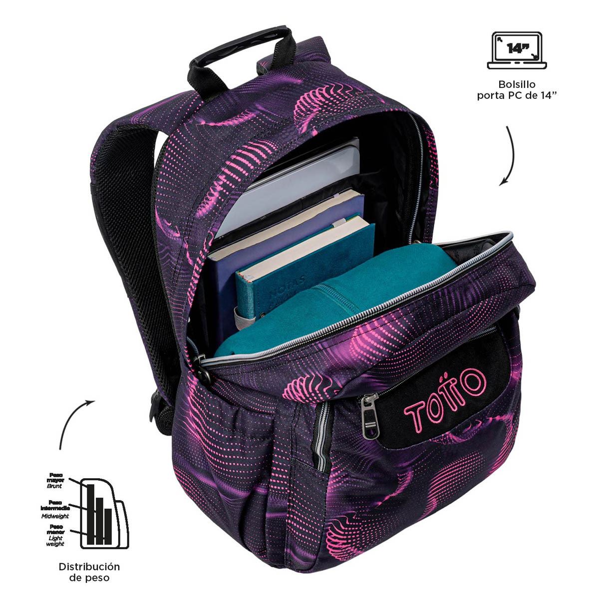 Mochila Morada Ecole Totto