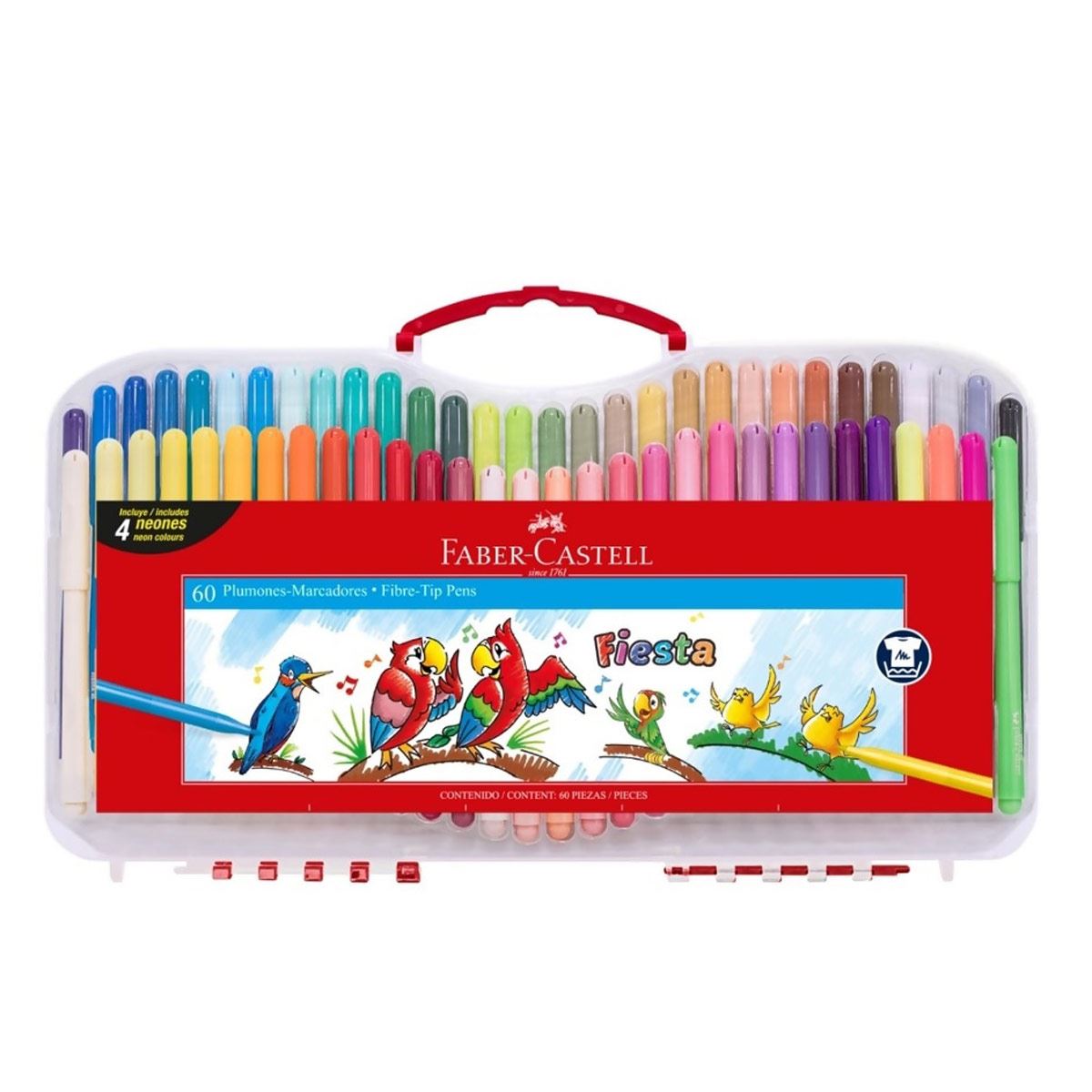 Plumones Fiesta 45 Rígido c/60 Faber Castell