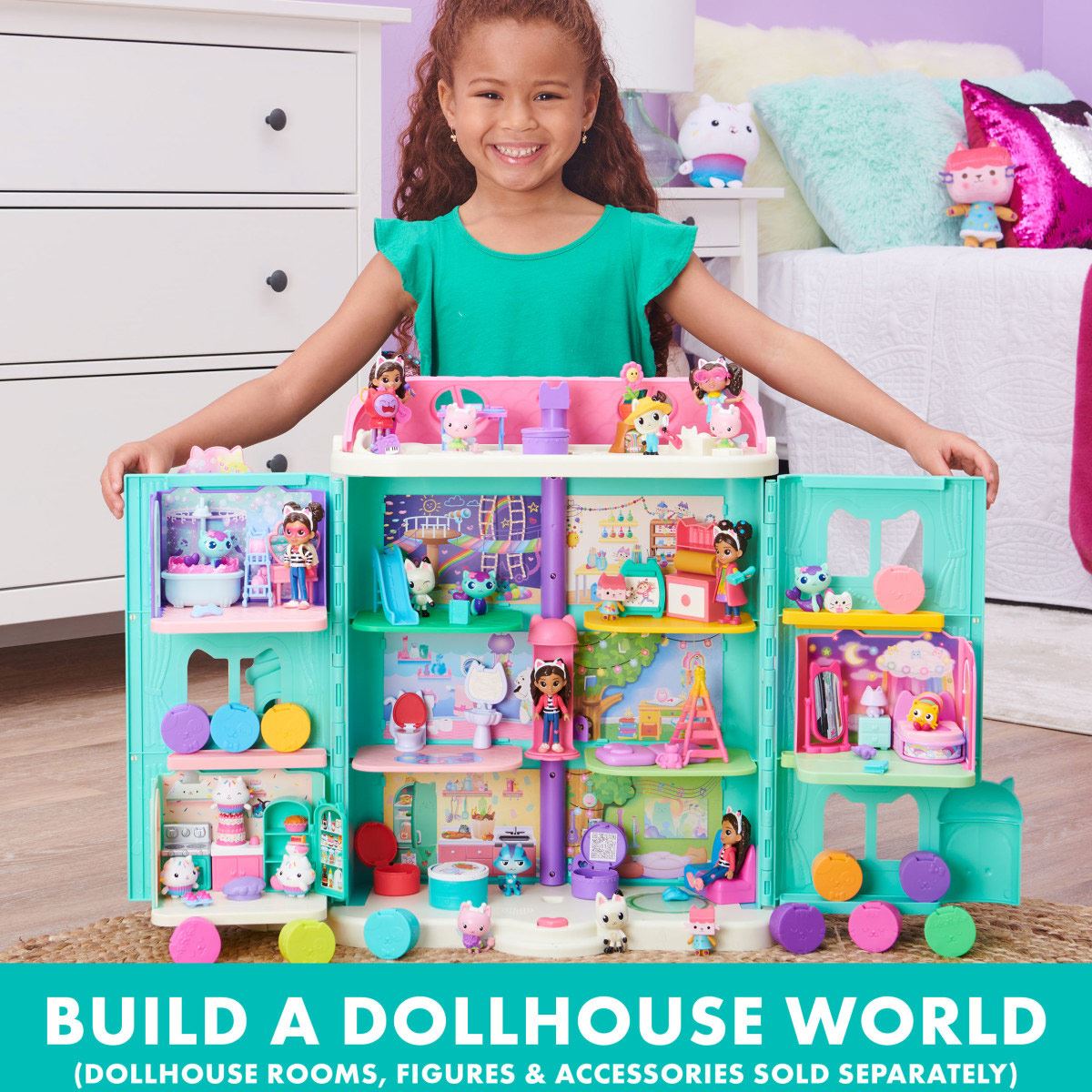  Gabby's Dollhouse, juego de regalo de figura de lujo con 7  figuras de juguete y accesorio sorpresa, juguetes para niños a partir de 3  años. : Juguetes y Juegos