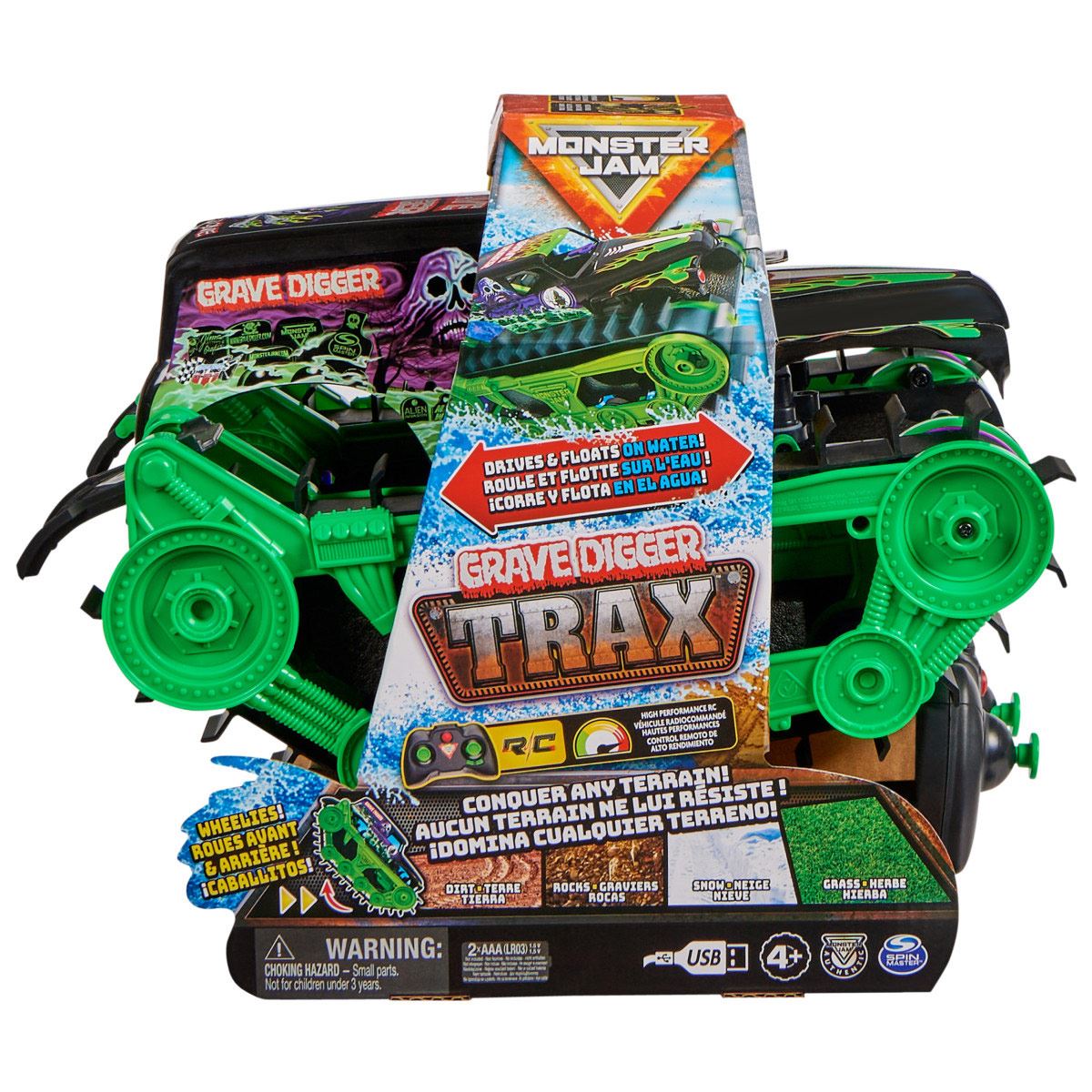 Vehículo a Control Remoto Grave Digger Trax